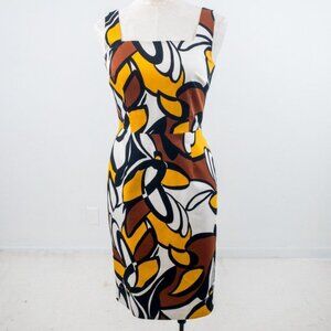 David Meister 4 Pucci-Style Print Sheath Dress